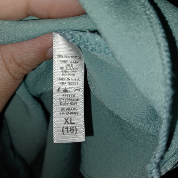 Soprano Teal flowy Tank sz Xl - Picture 4 of 5